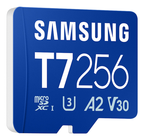 Carte microSDXC Samsung MB-MB256T - 256 Go - Classe 10/UHS-I (U3) - V30 - 170 Mo/s en Lecture