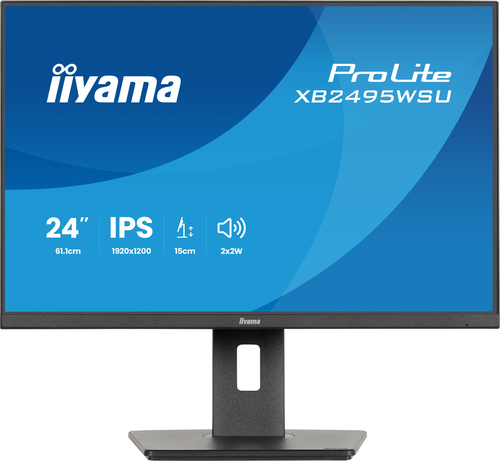 iiyama ProLite XB2495WSU-B1 24 Zoll Klasse WUXGA LED-Monitor - 16:10 Format - Mattschwarz - 61,2 cm (24,1 Zoll) Viewable -