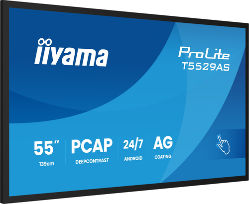 iiyama T5529AS-B1AG. Produktdesign: Kiosk-Design. Bildschirmdiagonale: 138,7 cm (54.6"), Bildschirmtechnologie: LED, Displ