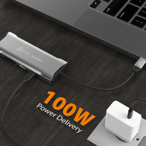 j5create Elite JCD393-N USB Tipo C Estação de ancoragem para Tela de exibição, Monitor, Notebook, Tablet, Smartphone, MacB
