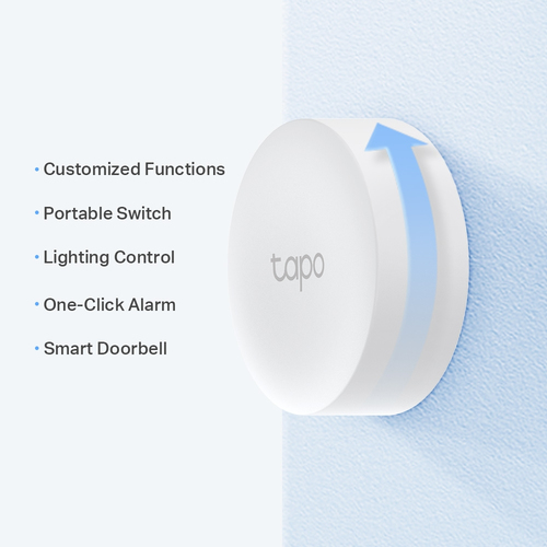 TP-Link Tapo Smart Button. Connectivity technology: Wireless, Product colour: White, Mounting type: Wall. Power source: Ba