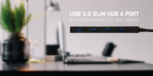 I-TEC SLIM PASSIVE HUB 4P BLACK USB 3.0 NO PS WIN AND MAC OS