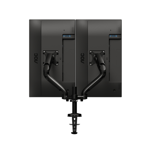 AOC Braço de montagem para Monitor - 2 Ecrã(s) suportado(s) - 68.6 cm (27") Suporte de ecrã - 75 x 75, 100 x 100 - Metal, 