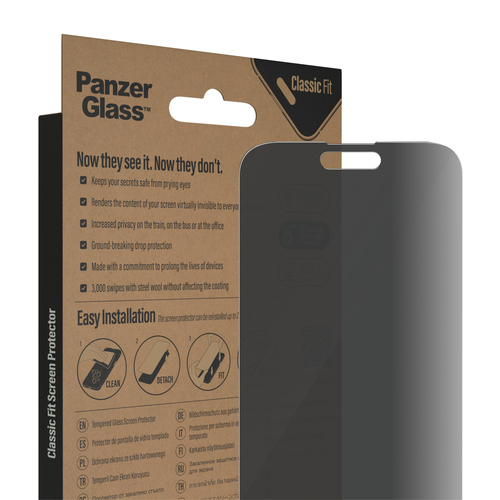 PanzerGlass ® Privacy Screen Protector iPhone 14 Pro Max | Classic Fit. Brand compatibility: Apple, Compatibility: Apple -