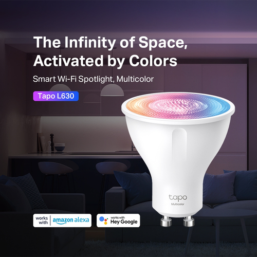TP-Link Tapo Smart Wi-Fi Spotlight, Multicolor. Type: Smart bulb, Product colour: White, Interface: Wi-Fi. Energy efficien