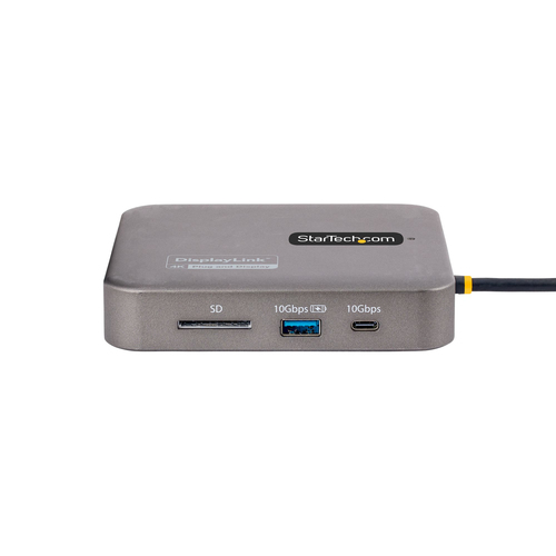 StarTech.com USB C Multiport Adapter, Dual 4K 60Hz HDMI 2.0b, 2x 10Gbps USB Hub, 100W PD Pass-Through, GbE, SD, Mini Dock,