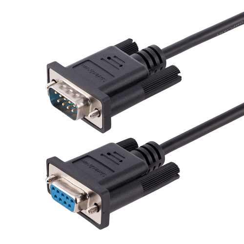 StarTech.com 9FMNM-3M-RS232-CABLE. Produktfarbe: Schwarz, Kabellänge: 3 m, Anschluss 1: DB-9. Quantity per pack: 1 Stück(e