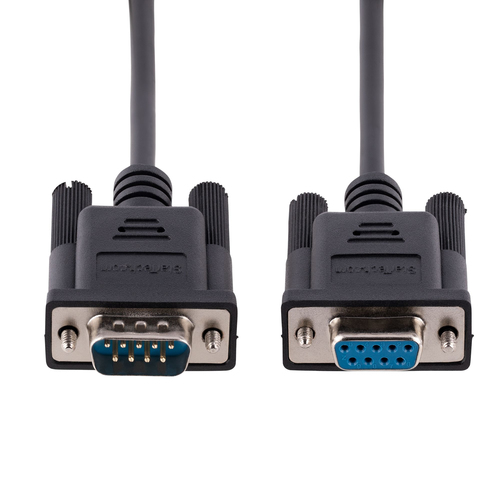 StarTech.com 9FMNM-3M-RS232-CABLE. Produktfarbe: Schwarz, Kabellänge: 3 m, Anschluss 1: DB-9. Quantity per pack: 1 Stück(e