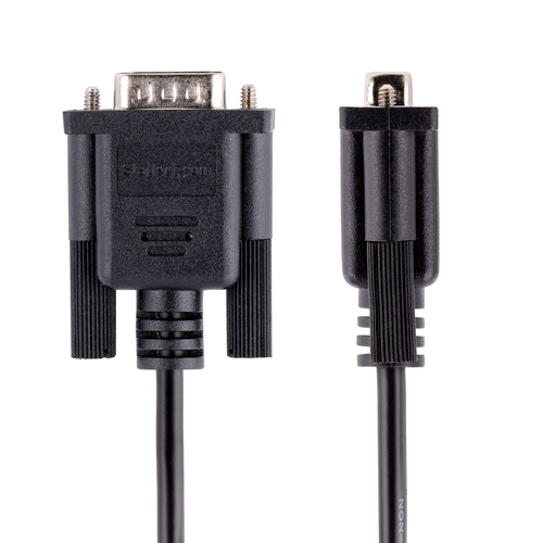 StarTech.com 9FMNM-3M-RS232-CABLE. Produktfarbe: Schwarz, Kabellänge: 3 m, Anschluss 1: DB-9. Quantity per pack: 1 Stück(e