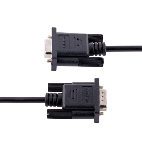 StarTech.com 9FMNM-3M-RS232-CABLE. Produktfarbe: Schwarz, Kabellänge: 3 m, Anschluss 1: DB-9. Quantity per pack: 1 Stück(e