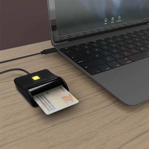LECTOR INTELIGENTE TARJETA-DNI USB-C NEGRO