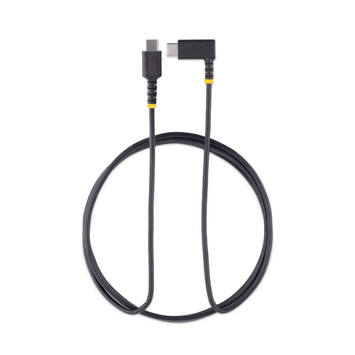 StarTech.com 6ft (2m) USB C Charging Cable Right Angle, 60W PD 3A, Heavy Duty Fast Charge USB-C Cable, Durable Rugged Aram