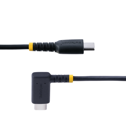 StarTech.com 6ft (2m) USB C Charging Cable Right Angle, 60W PD 3A, Heavy Duty Fast Charge USB-C Cable, Durable Rugged Aram