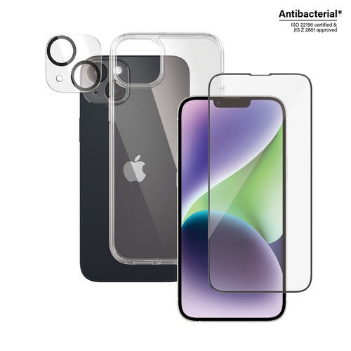 PanzerGlass ™ 3-in-1 Protection Pack Apple iPhone 14 Plus. Brand compatibility: Apple, Compatibility: Apple - iPhone 14 Pl