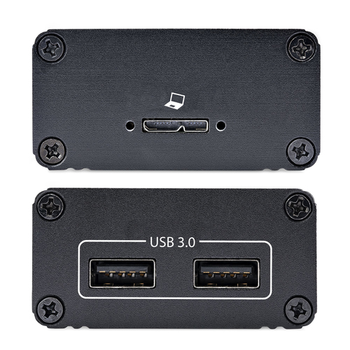 StarTech.com F35023-USB-EXTENDER. Breite: 93 mm, Tiefe: 57 mm, Höhe: 28 mm. Mitgelieferte Kabel: USB Typ-A an Mikro-USB Ty
