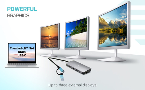 Docking station i-tec USB Type-C per Computer portatile, Tablet, Monitor - Lettore schede di memoria - SD, microSD - 100 W