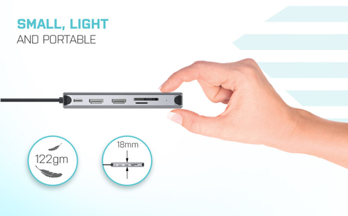 Docking station i-tec USB Type-C per Computer portatile, Tablet, Monitor - Lettore schede di memoria - SD, microSD - 100 W