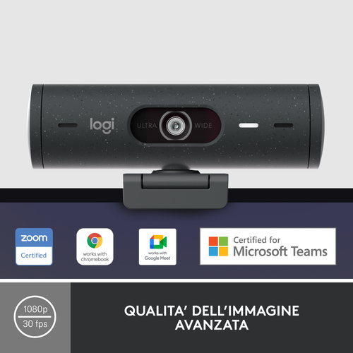Webcam Logitech BRIO - Grafite