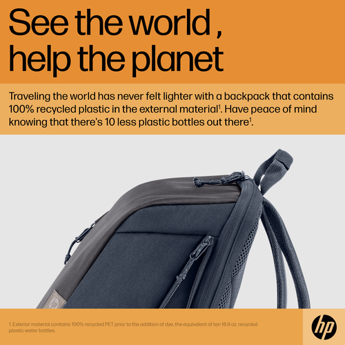 HP Travel 18 Liter 15.6 Iron Grey Laptop Backpack. Case type: Backpack, Maximum screen size: 39.6 cm (15.6"). Weight: 510 g