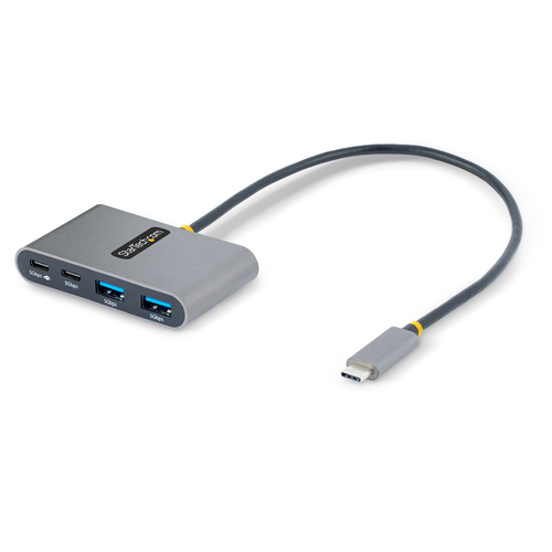 StarTech.com USB Hub - USB 3.2 (Gen 1) Type C - Portable - Space Gray - UASP Support - 4 Total USB Port(s) - PC, iPadOS