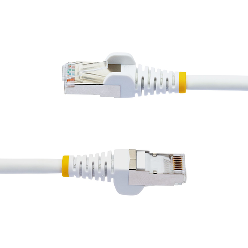 StarTech.com 5m CAT6a Ethernet Cable, White Low Smoke Zero Halogen (LSZH) 10 GbE 100W PoE S/FTP Snagless RJ-45 Network Pat