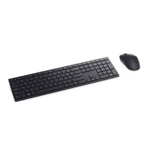 DELL Pro Keyboard and Mouse - KM5221W - UK (QWERTY) - Black. Keyboard form factor: Full-size (100%). Keyboard style: Strai