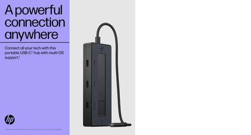 HP USB-Typ C Docking Station für Notebook - Tragbar - 4K - 3840 x 2160 - 4 x USB-Anschlüsse - 4 x USB Typ-C-Anschlüsse - U