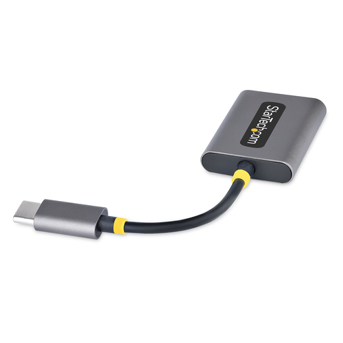 StarTech.com USB-C Headphone Splitter, USB Type C Dual Headset Adapter w/Mic Input, USB C to 3.5mm Audio Adapter/Earphone 