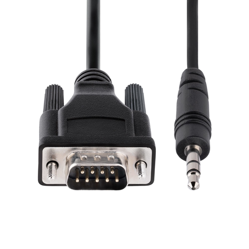 StarTech.com 3ft (1m) DB9 to 3.5mm Serial Cable for Serial Device Configuration, RS232 DB9 Male to 3.5mm for Calibrating v