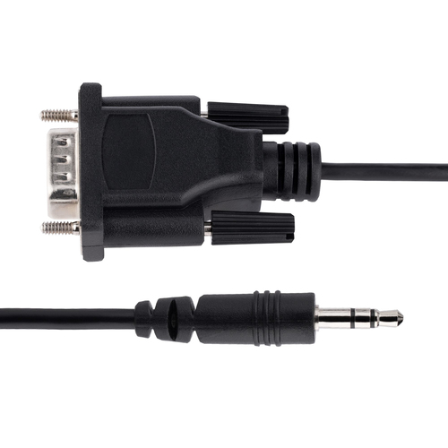 StarTech.com 3ft (1m) DB9 to 3.5mm Serial Cable for Serial Device Configuration, RS232 DB9 Male to 3.5mm for Calibrating v