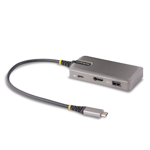 StarTech.com USB Type C Docking Station for Tablet, Monitor, Notebook - 100 W - Space Gray - Portable - 1 Displays Support