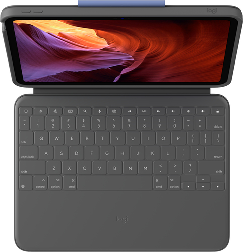 Logitech Rugged Folio Rugged Keyboard/Cover Case (Folio) Apple iPad (10th Generation) Tablet - Graphite - Drop Resistant, 