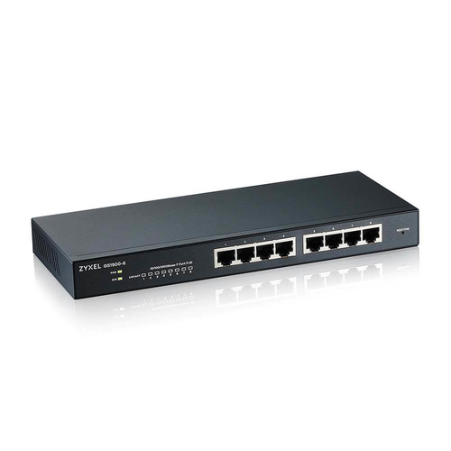 ZYXEL GS1900 GS1900-8 8 Ports Manageable Ethernet Switch - Gigabit Ethernet - 100/1000Base-T - 2 Layer Supported - 5 W Pow