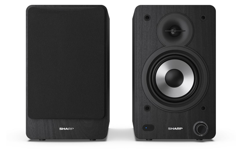 Sharp Bookshelf Speakers, 2-Wege, 2.0 Kanäle, Verkabelt & Kabellos, 60 W, Schwarz