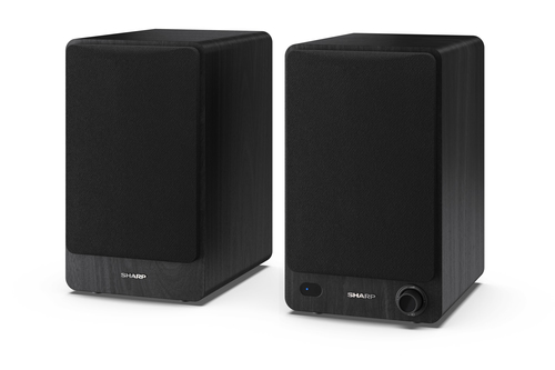 Sharp Bookshelf Speakers, 2-Wege, 2.0 Kanäle, Verkabelt & Kabellos, 60 W, Schwarz