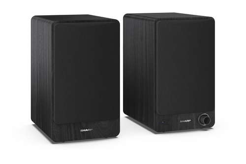 Sharp Bookshelf Speakers, 2-Wege, 2.0 Kanäle, Verkabelt & Kabellos, 60 W, Schwarz