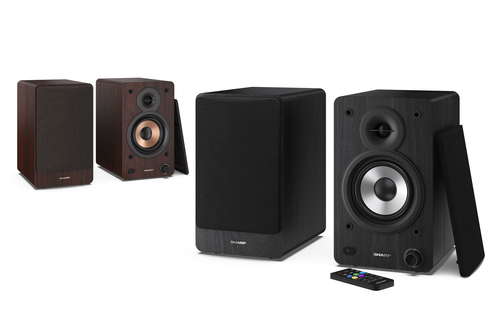 Sharp Bookshelf Speakers, 2-Wege, 2.0 Kanäle, Verkabelt & Kabellos, 60 W, Schwarz