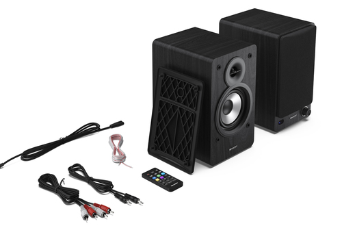 Sharp Bookshelf Speakers, 2-Wege, 2.0 Kanäle, Verkabelt & Kabellos, 60 W, Schwarz
