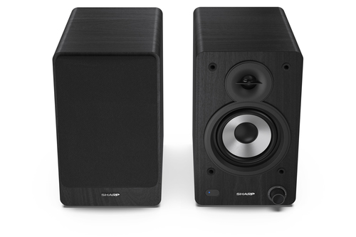 Sharp Bookshelf Speakers, 2-Wege, 2.0 Kanäle, Verkabelt & Kabellos, 60 W, Schwarz
