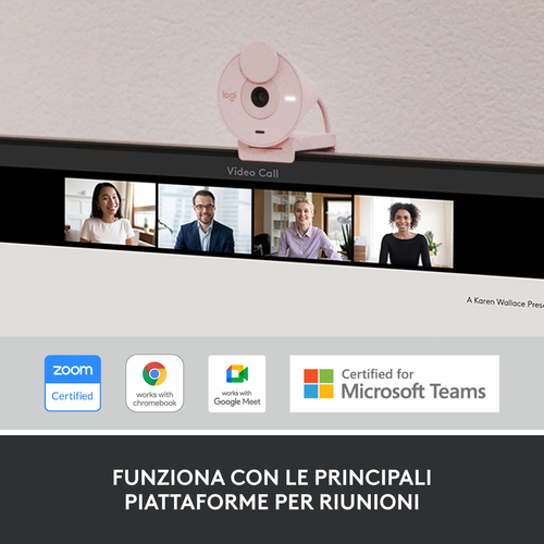 BRIO 300 FULL HD WEBCAM -ROSE-EMEA28-935