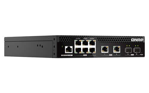 QNAP QSW-M2106R-2S2T. Tipo de switch: Gerido, Camada de switches: L2. Tipos de portas ethernet Basic switching RJ-45: 10G 