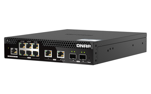 QNAP QSW-M2106R-2S2T. Tipo de switch: Gerido, Camada de switches: L2. Tipos de portas ethernet Basic switching RJ-45: 10G 