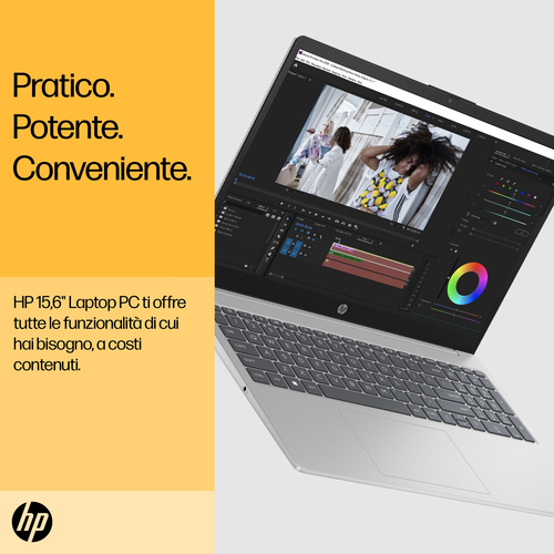 Computer portatile - HP 15-fc0000 15-fc0047nl 39,6 cm (15,6") - Full HD - AMD Ryzen 7 7730U - 16 GB - 512 GB SSD - Argento
