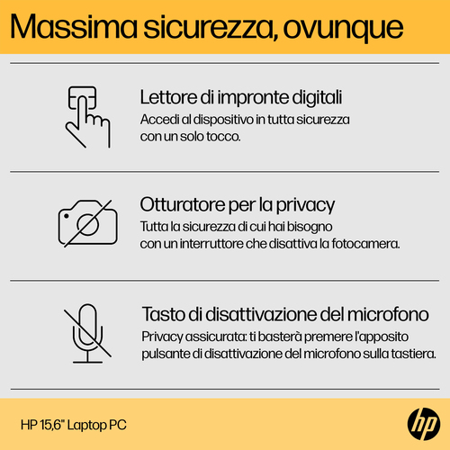 Computer portatile - HP 15-fc0000 15-fc0047nl 39,6 cm (15,6") - Full HD - AMD Ryzen 7 7730U - 16 GB - 512 GB SSD - Argento