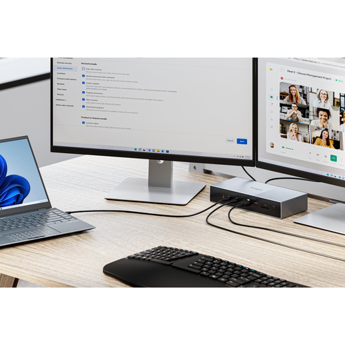 Kensington SD5000T5 Thunderbolt 5 Docking Station für Monitor, Workstation, Notebook - Ladefunktion - Speicherkartenleser 