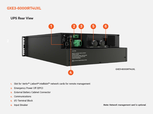 Vertiv Liebert UPS Online de Dupla Conversão - 6 kVA/6 kW - 4U Montável sobre rack - 3 Hora Recharge - 5.50 Minuto Stand-b