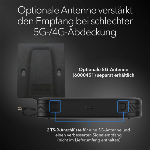 Netgear Nighthawk M3 MH3150 Wi-Fi 6 IEEE 802.11ax  Modem/Wireless Router - 5G - LTE - Dual Band - 2.40 GHz ISM Band - 5 GH