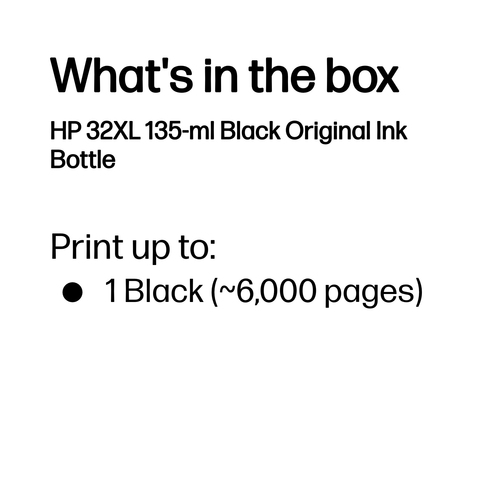 HP 32XL Ink Refill Kit - Black - Inkjet - 6000 Pages - 135 mL - High Yield