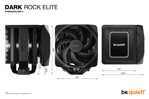 be quiet! Dark Rock Elite Kühllüfter/Wärmeableitblech - PC, Processor, Workstation - 135 mm Maximum Fan Diameter - 1 x Fan