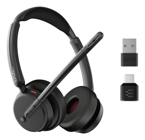 EPOS IMPACT Kabellos Kopfbügel, Auf den Ohren Stereo Headset - Schwarz - Microsoft-Teams-Zertifizierung - Binaural - Ohrau